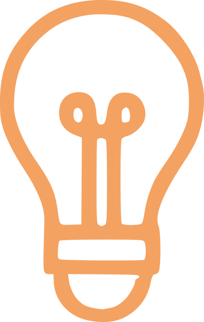 Icon showing a lightbulb
